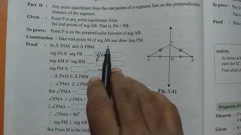 Part 2 - Perpendicular bisector theorem
