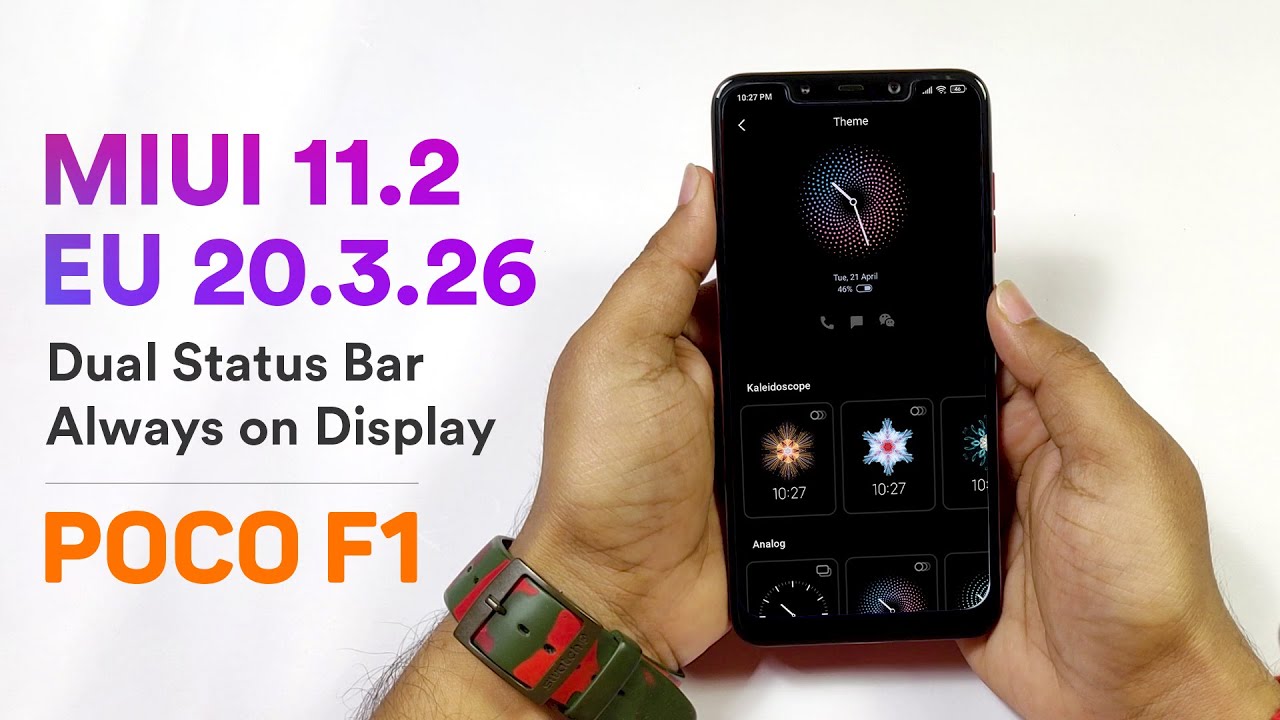 Poco F1 | MIUI 11.2 | Xiaomi EU 20.3.26 | Dual Status Bar | Always on Display | Review | Hindi