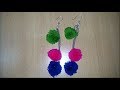 Pom pom earrings DIY