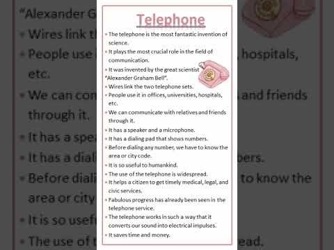 Essay On Telephone Easytolearnandwrite Essay Youtubeshorts Shortsyoutube Telephone Viral Phone 