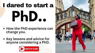 How Starting a PhD Humbled Me | What to know and do before starting a PhD | Maria Namaganda