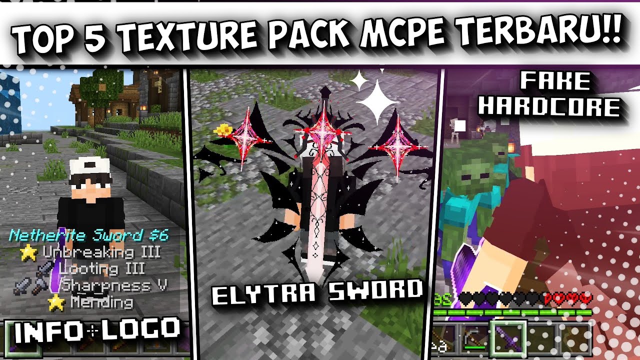 TOP 5 TEXTURE PACK MCPE VIRAL TERBARU😱
