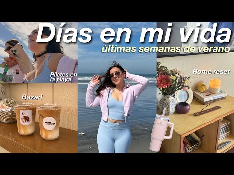 DIAS DE VERANO EN MI VIDA⭐️ Pilates en la playa, home reset & bazar con mi cafeteria