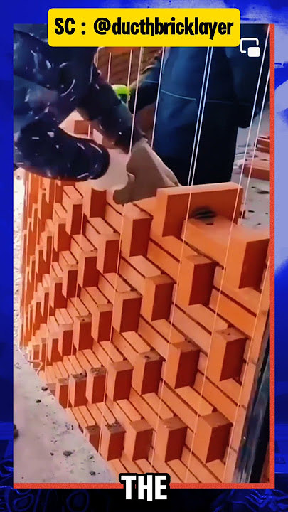 Pemasangan batu bata yang sangat indah #konstruksi #tukang #konstruksibangunan #pengrajin #fyp