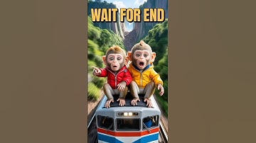 Baby Monkeys Saved The Train 😱🚂 #ai #shorts #train #rescue