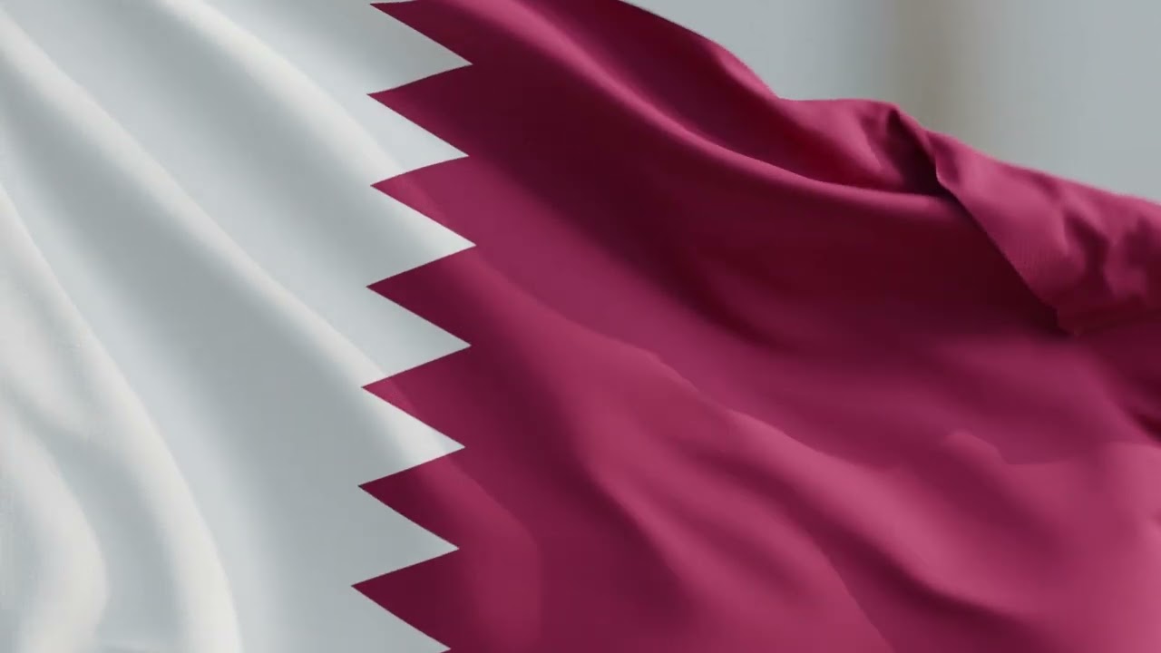 Qatar National Flag|| No Copyright Video 4K ||