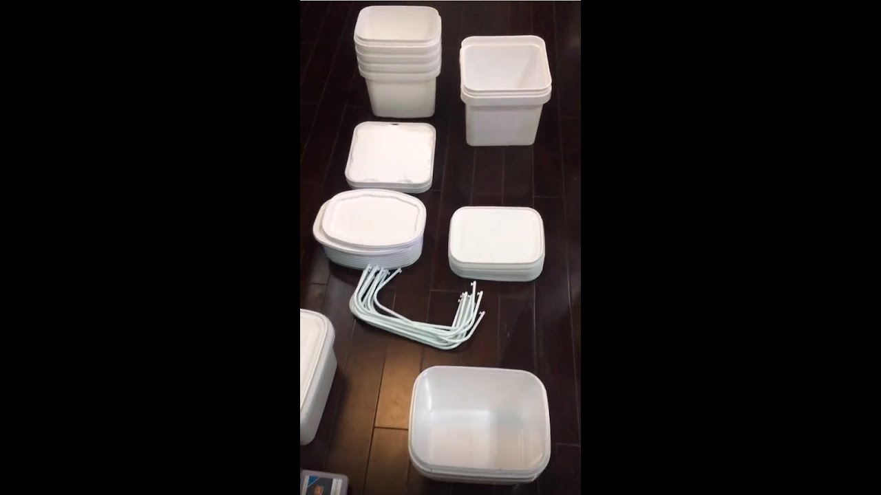 PP thickened sealed latex paint plastic bucket round bucket square bucket with lid water bucket