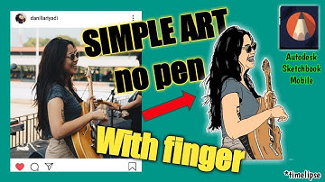 Tutorial Cartoon | Vector art simple | Autodesk Sketchbook Mobile