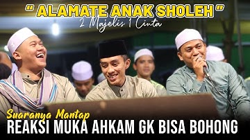 FULL SENYUMAN MANIS AHKAM DAN ALDAN KETIKA DENGAR LAGU ALAMATE ANAK SHOLEH YANG MANTAP