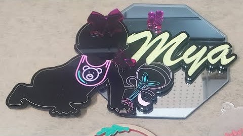 Mirror, Acrylic, LED baby display #glowforge #engraving