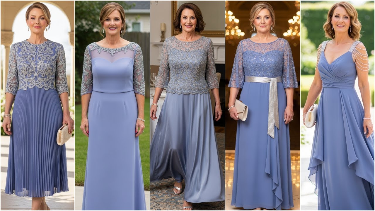 Periwinkle & Platinum Mother of the Bride Dresses: Elegant Styles, Fabric Tips & Styling Ideas