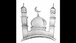 🎨🕌 Eid Mubarak Masjid Drawing | Beautiful Mosque Art for Eid 2026 ✨🌙