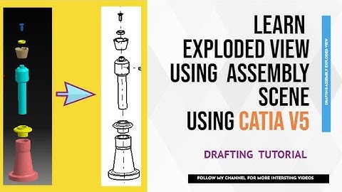 CATIA DRAWING|HOW TO CREATE EXPLODED VIEW USING SCENE COMMEND|SCENE CREATION|DRAFTING|TIPS & TRICKS