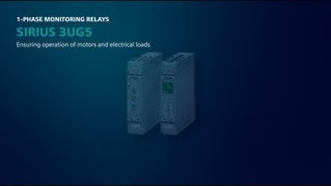 SIRIUS 3UG5 monitoring relays (voltage and current monitoring)