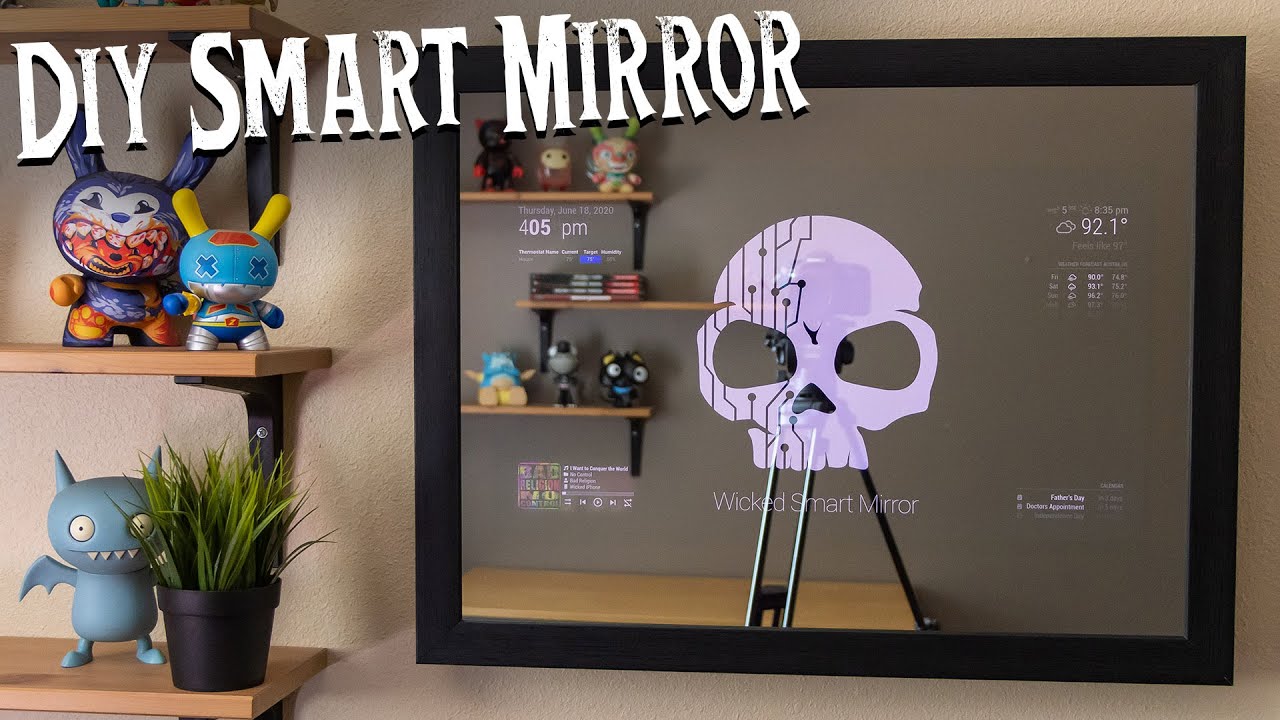 Vilros Magic Mirror V4-2 Way Mirror with Internal LCD Screen for Smart Mirrors Projects Black