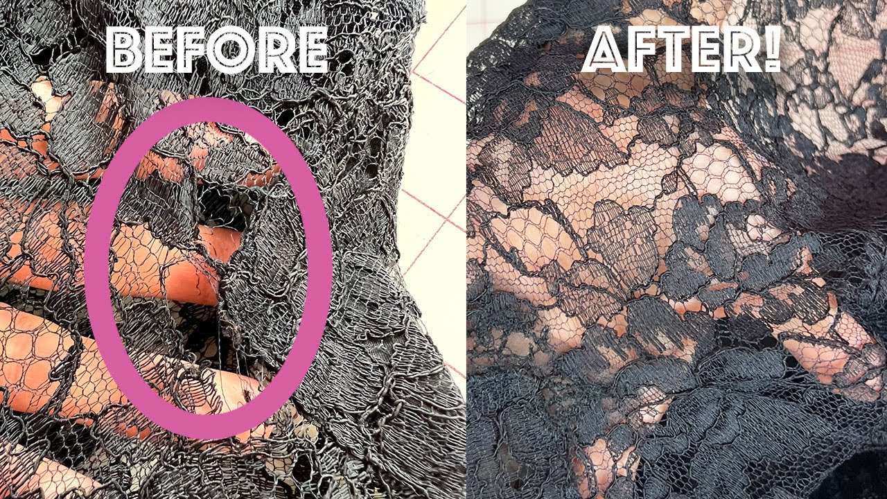 How to Repair a hole in Torn Lace On Clothing