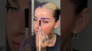 How I do my Purple Eyebrow 💜 #eyebrow #eyebrowtutorial #purpleeyebrow #purplemakeup #mollyhull