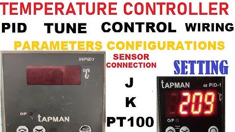 Digital temperature controller, TAPMAN temperature controller - PID details settings, Connections...