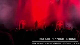 Nightbound / Tribulation en vivo en el Palacio de los Deportes, CDMX; septiembre 18 del 2023.