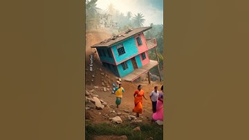 cracked land, landslide destroy everything #shorts #disaster #constructiondisaster #landslide