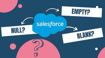 Unmistifying Null,Empty,Blank in Salesforce 🤔