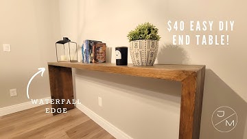 $40 Waterfall Edge End Table | Easy DIY, Minimal Tools!