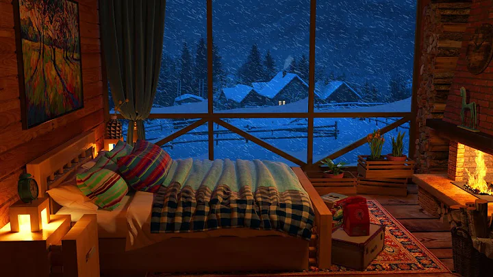 Deep Sleep with Blizzard and Fireplace Sounds | Co...