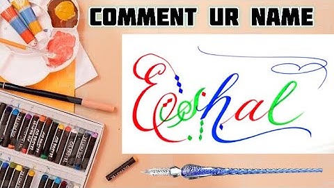 Eshal Name Signature Calligraphy Status | How to Draw, Cursive Calligraphy with Cut Marker