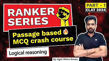 CLAT 2024 - Ranker Series | Logical Reasoning - Part 1 | CLAT 2024 | Unacademy CLAT #clat #clat2024