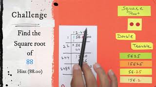 How to solve Square Root by Long Division Method (Double Trouble)