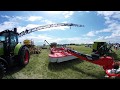 Claas 820 AXION. CLAYDON HYBRID 74.  Выставка сельхозтехники. Видео 360° 4к.