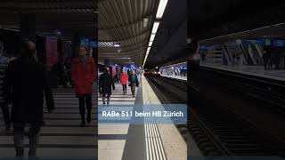 RABe 511 / S-Bahn Zürich beim Hauptbahnhof Zürich (Bahnhof Museumstrasse), Schweiz 2023 / #shorts