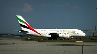 Emirates A380 | Takeoff Frankfurt Airport with great engine sound | 03.10.14 FRA/EDDF