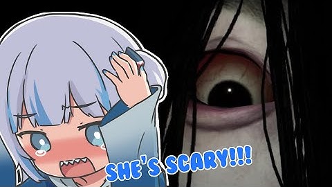 Gura got Jumpscared by Ringu-chan
