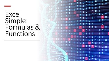 Excel for Biostatistics - Simple Formulas and Functions