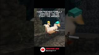 your friends finally convince you to fight the warden🤯 #minecraft #gaming #trending #shorts
