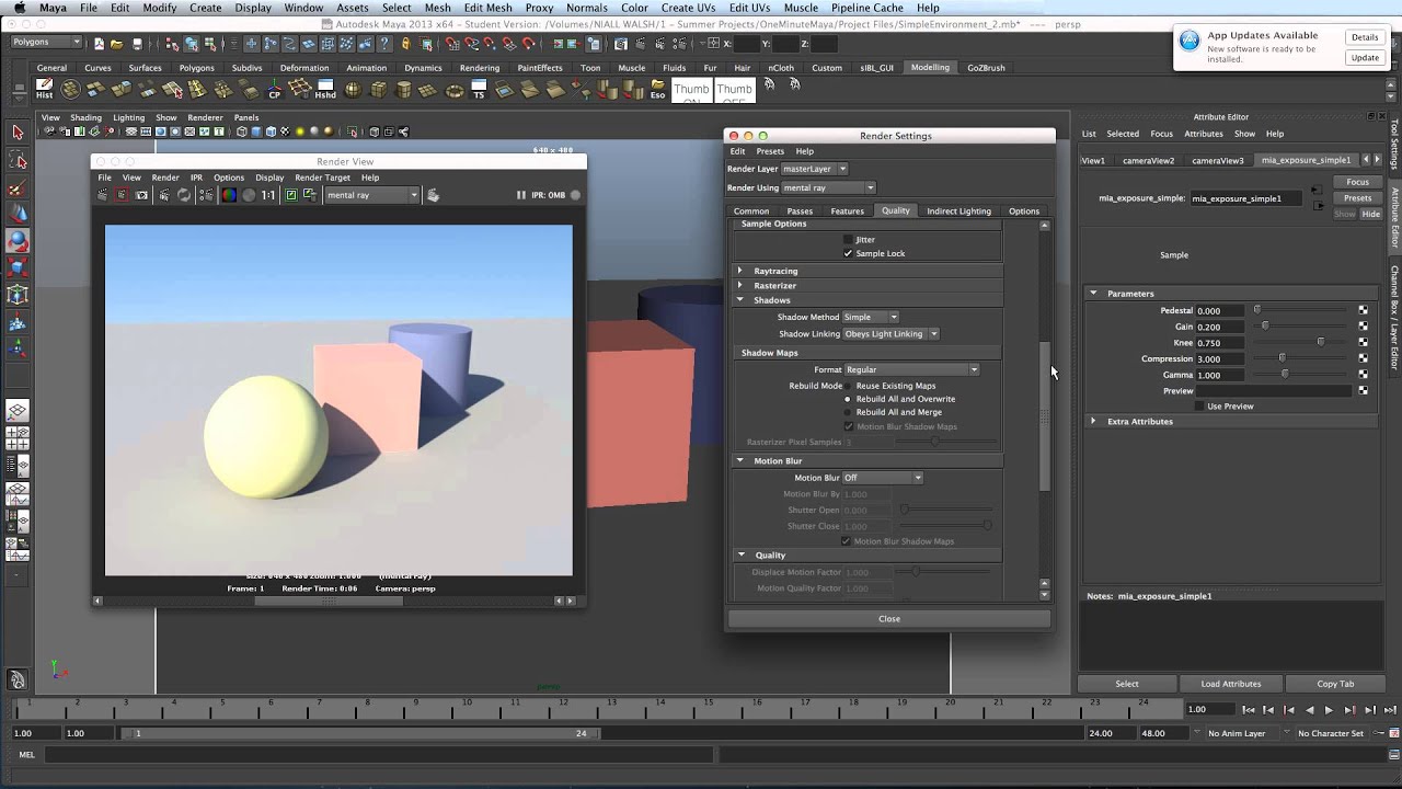 Quick fix for washed out sun and sky shader in Maya 2013 - YouTube