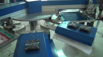2 color 8 station screen printing machine