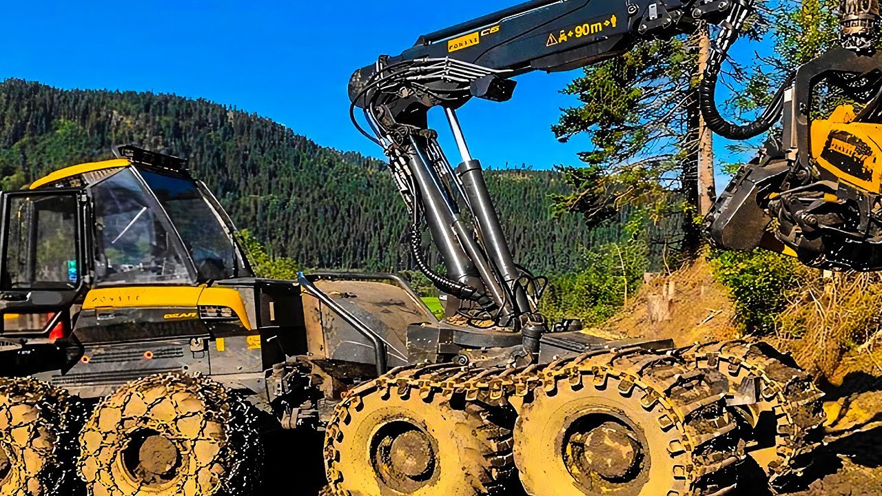 НЕОБЫЧНАЯ ДЕРЕВООБРАБАТЫВАЮЩАЯ ТЕХНИКА , Харвестер Ponsse Ergo