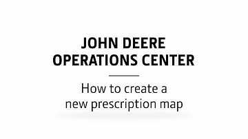 How to create a prescription map in Operations Center
