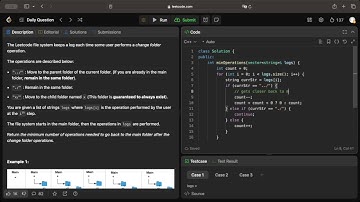 Leetcode 1598 - Crawler Log Folder [10/7/24]