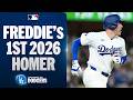 Freddie Freeman goes deep for his 1st homer of the 2026 season with the Dodgers ‼️ | MLB Highlights