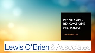 Renovations and Permits in Victoria