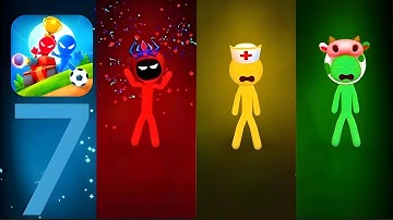 Stickman Party: 4 Player Games - Gameplay Walkthrough Part 7 - Tournament & Adventure (iOS, Android)