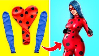 ¡Cambio de Imagen Extremo para LADYBUG Embarazada! ¡Transformación de NERD a SUPERHÉROE Popular!