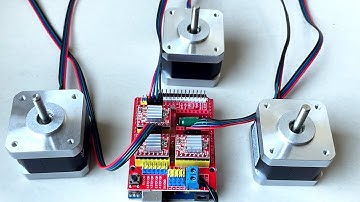 Stepper Motor Control using Arduino CNC Shield and GRBL.