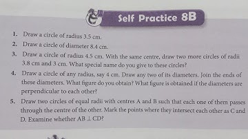 New learning composite mathematics class6 self practice 8b | Draw a circle of radius3.5cm class6math