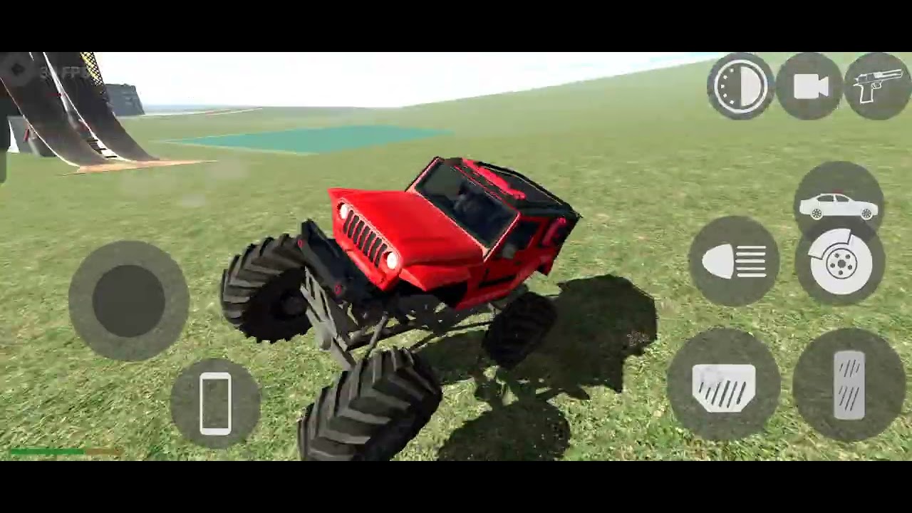My Red Monster Thar in very Dagros stunt in indin bikes driving 3D 😱😱😱😱😱😱 like subscribe my channel 