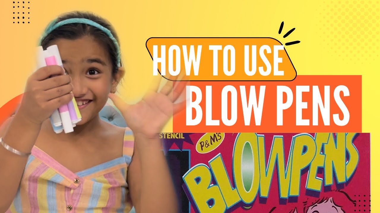 How to Use Blow Pens /Set of 6 Blow pens / Kids Art and Craft Kit gift