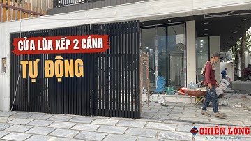 Cổng lùa 2 cánh xếp lớp tự động điều khiển từ xa - Giám sát lich sử đóng mở tử xa trên App